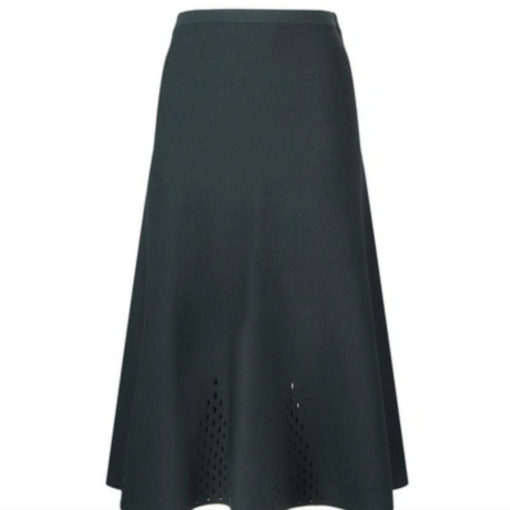 NWT Sandro dark green midi skirt